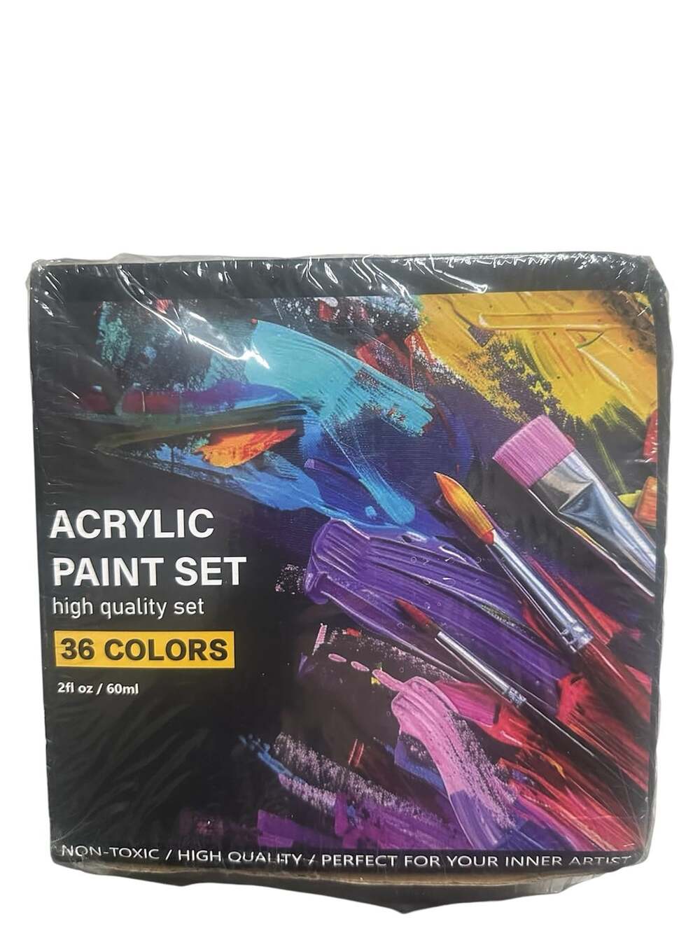 Acrylic Paint Set 36 Colors 2fl oz / 60ml High Quality Non-Toxic